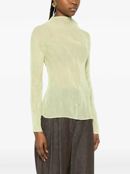 Tricou Issey Miyake cu volane lung verde