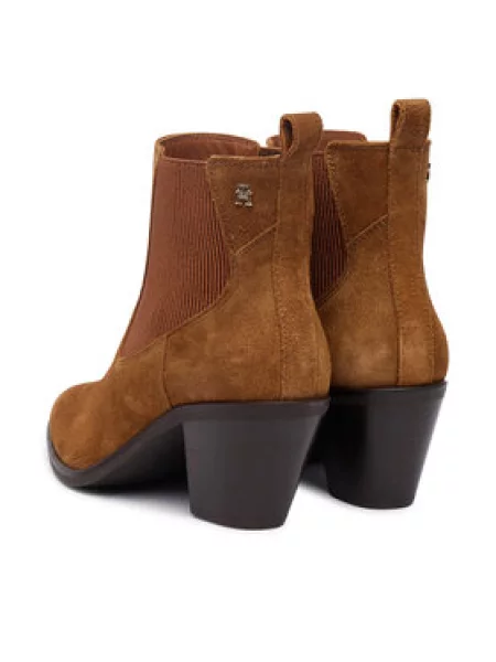 Tommy Hilfiger Bokacsizma Suede Western Chelsea Boot barna