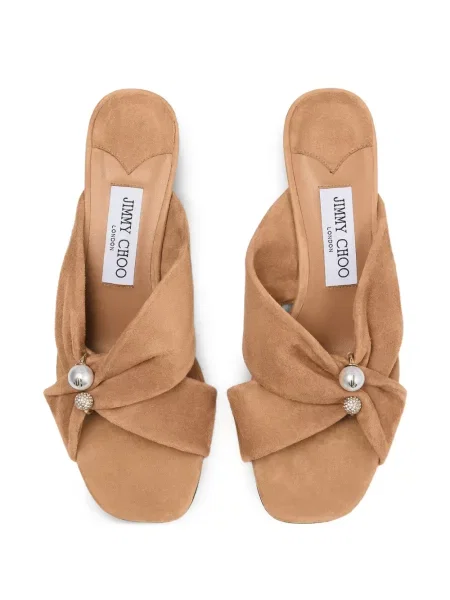 Papuci tip mules Jimmy Choo cu perle
