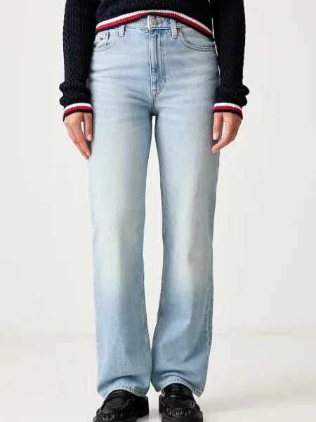 Tommy Jeans blugi slim fit pentru femei albastru