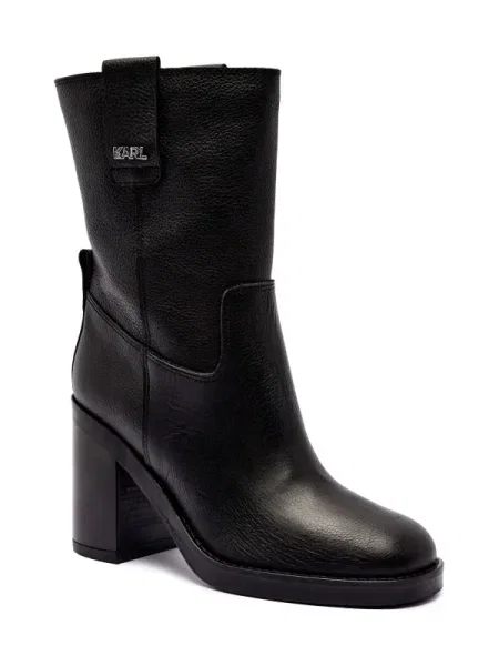 Karl Lagerfeld De piele cizme cu BROOKLYN negru
