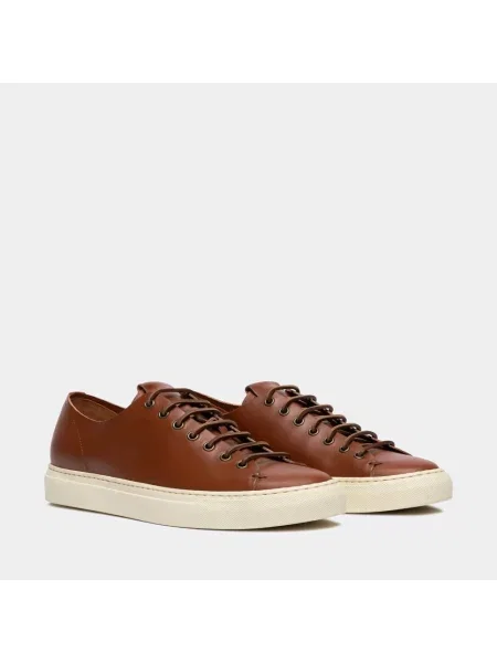 Sneakersy Buttero skórzane brązowe
