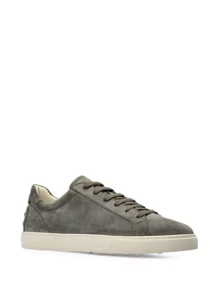 Sneakerși Tod's din piele de căprioară verde