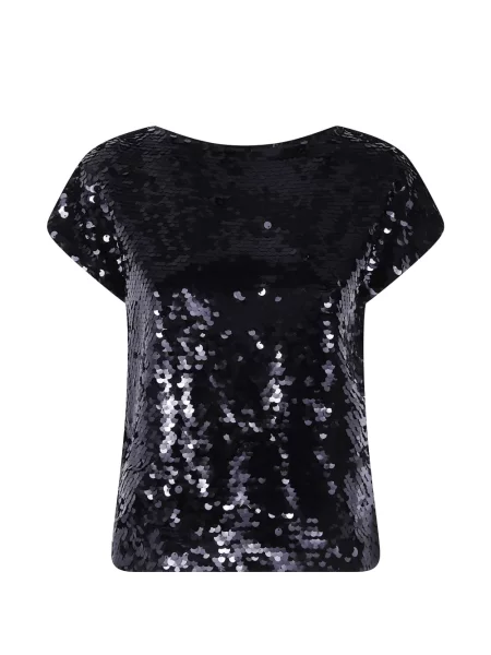 Bluză Alberta Ferretti cu paiete negru
