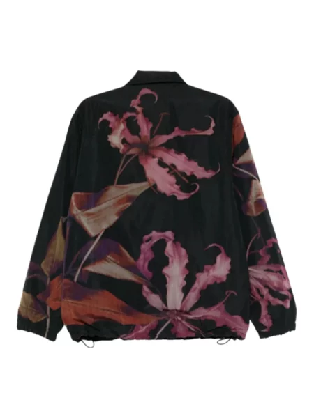 Kurtka Dries Van Noten z nadrukiem czarna