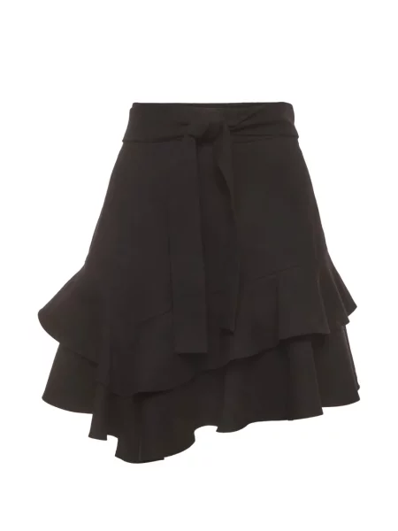 Fusta mini Maje cu volane asimetrică negru