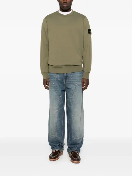 Hanorac Stone Island cu strasuri verde