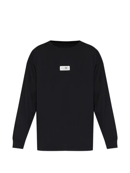 Lung tricou Mm6 Maison Margiela cu autograf negru