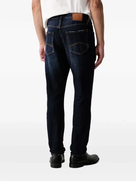 Blugi Armani Exchange zdrențuiți albastru
