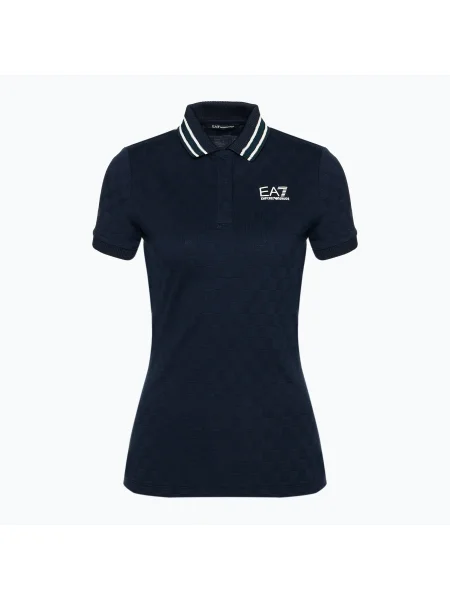 Tricou pentru femei Emporio Armani Golf Pro Polo Damier armani blue albastru