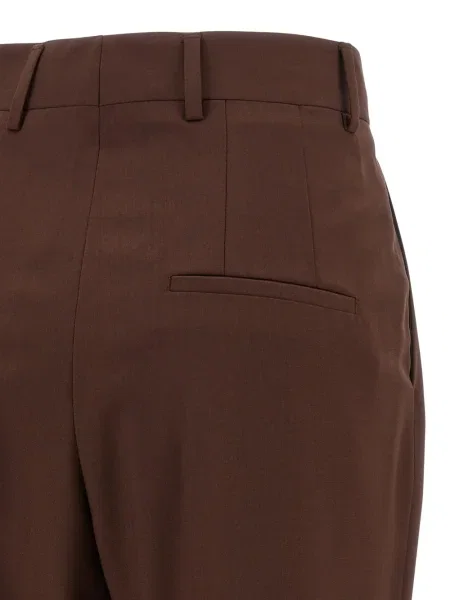 Pantaloni Armarium de lână plisate maro