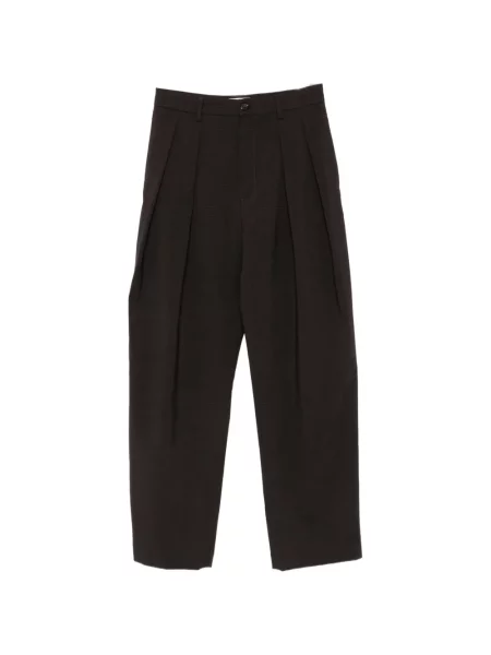 Pantaloni Barena în carouri maro