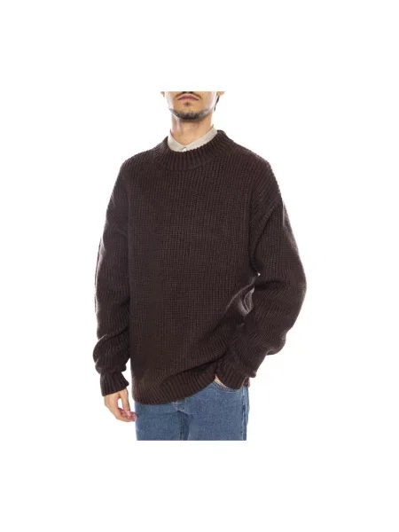 Sweter Lee wełniany chunky brązowy