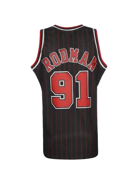 Mitchell & Ness Tricou NBA Chicago Bulls Swingman Dennis Rodman roșu / negru alb