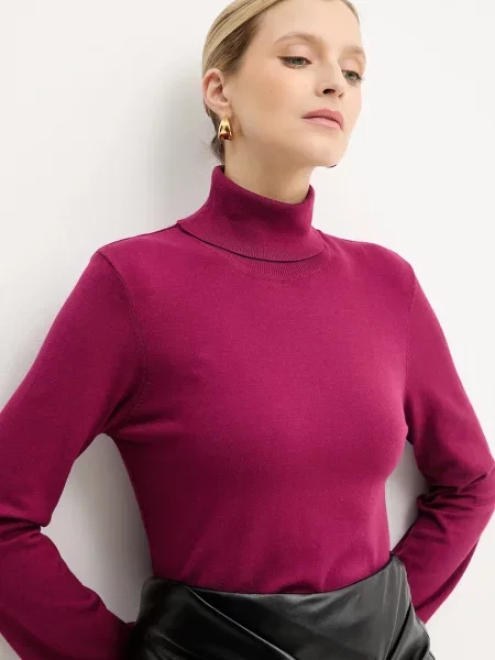 Светр Silvian Heach SESIN легкий гольф бордовий