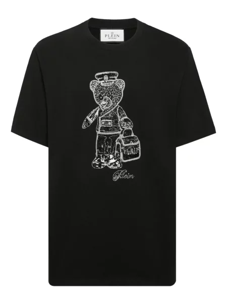 Tricou Philipp Plein cu imagine teddy negru
