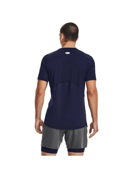 Тениска Under Armour Hg Armour Fitted Ss Midnight Navy XL бяло