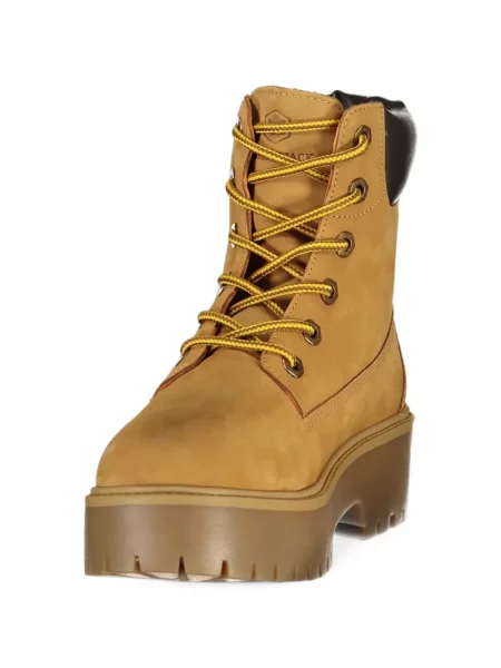 Botine Lumberjack cu șireturi din piele maro