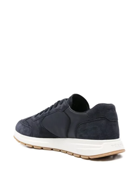 Sneakerși Prada din piele de căprioară albastru