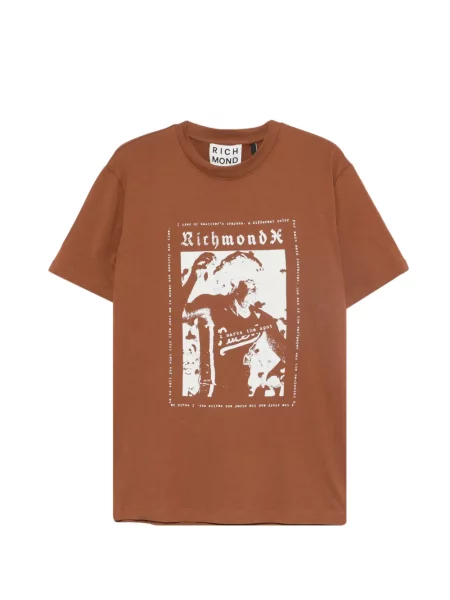 Tricou John Richmond cu imagine maro