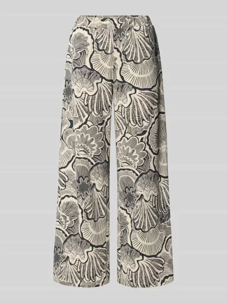 Spodnie od piżamy z szeroką nogawką Schiesser beżowe