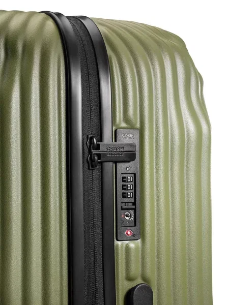 Crash Baggage kemény fedelű bőrönd STRIPE nagy méretű cm zöld