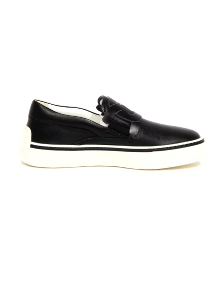 Sneakersy Tod's skórzane wsuwane casual czarne
