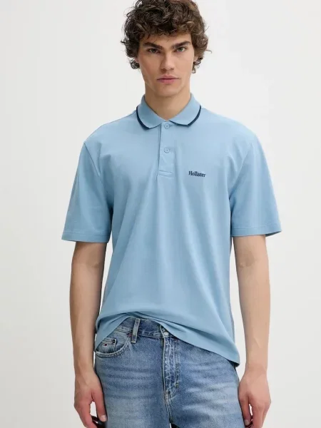 Polo tričko Hollister Co. modrá