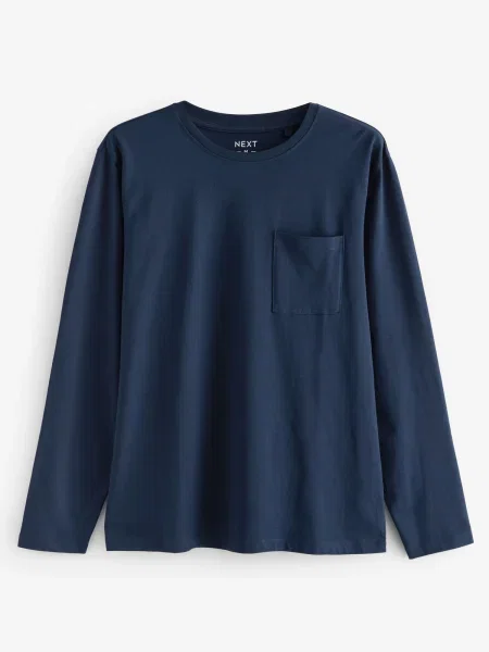 Next Pijama lungă bleumarin gri