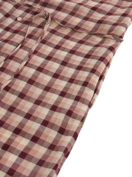 Rochie tip cămașă Woolrich în carouri de flanelă până la genunchi maro