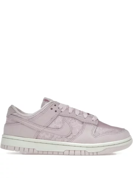 Маратонки Nike Dunk с пера с дантела на цветя розово