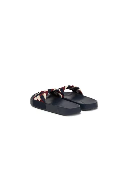 Pantofle Tommy Hilfiger Braided Pool rwb