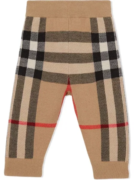 Spodnie dziecięce Burberry brązowe