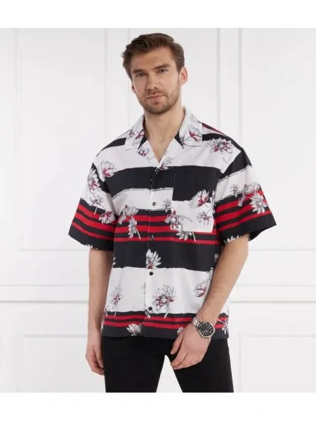 HUGO Cămașă Egeeno | Oversize fit negru