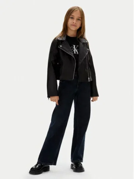 Calvin Klein Jeans Műbőr dzseki D fekete