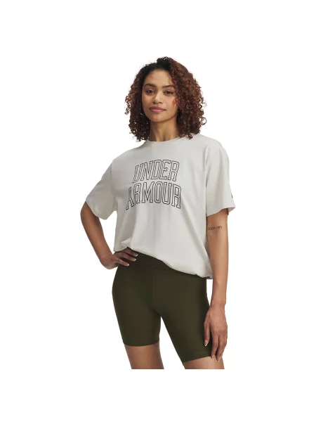 Тениска Under Armour Rival дамска бежово бяло