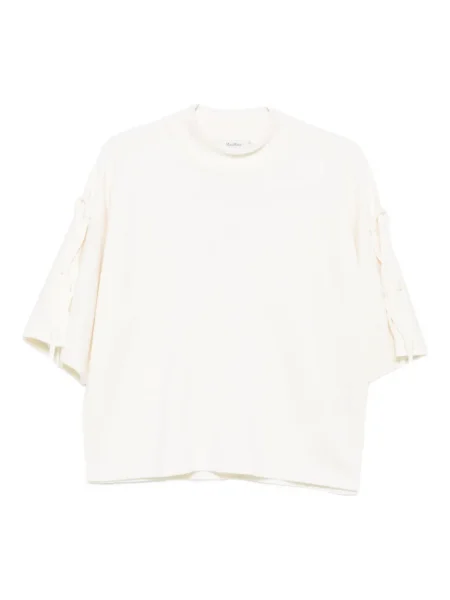 Top Max Mara din dantelă alb