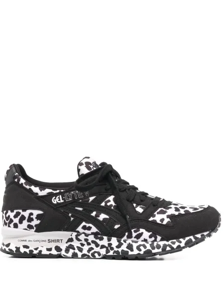 Tenisice Comme Des Garçons Shirt s vezicama s printom s leopard uzorkom crna
