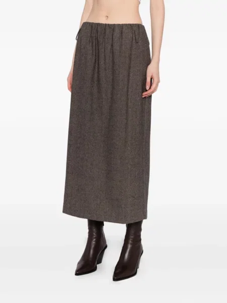 Spódnica Cotemp w kształcie litery A brązowa