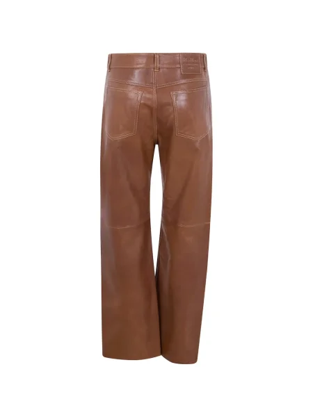 Pantaloni 's Max Mara din piele maro