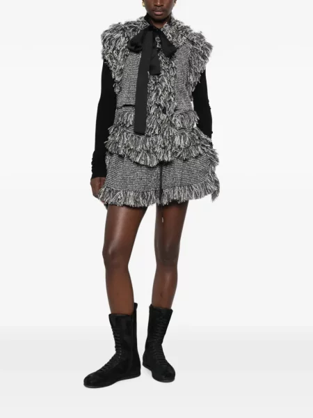 Geacă Sacai din tweed gri