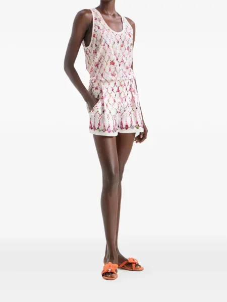 Top Genny cu model floral cu imagine roz