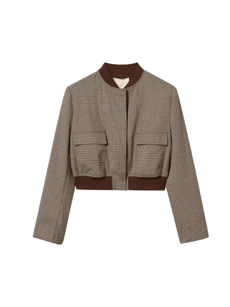 Kurtka bomber Twinset brązowy