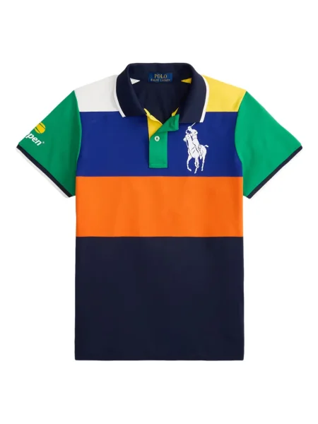 Тесни велурени бикини Polo Ralph Lauren с автограф синьо