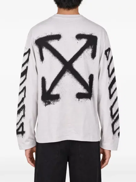 Lung tricou Off-white alb