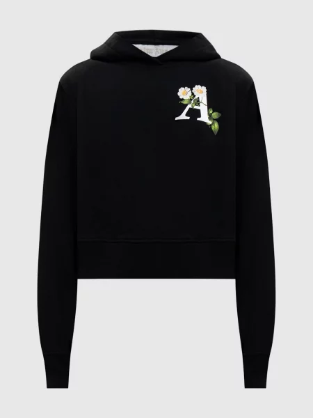 Худі з квітковим принтом логотипа Palm Angels S чорне