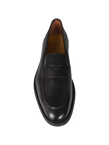 Pantofi loafer Doucal's fără toc negru