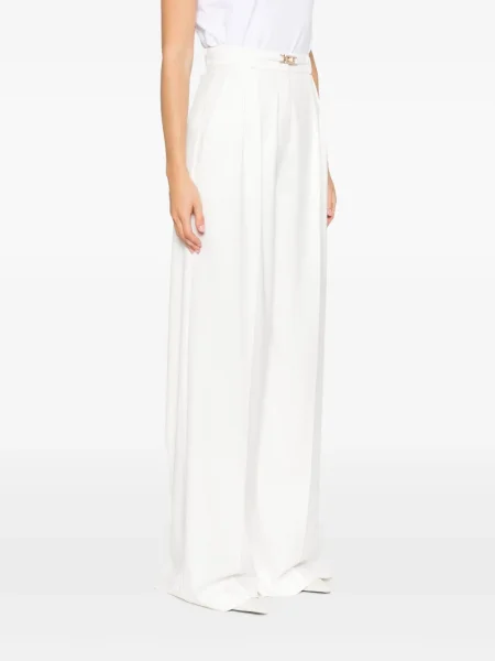 Pantaloni Nissa plisate alb