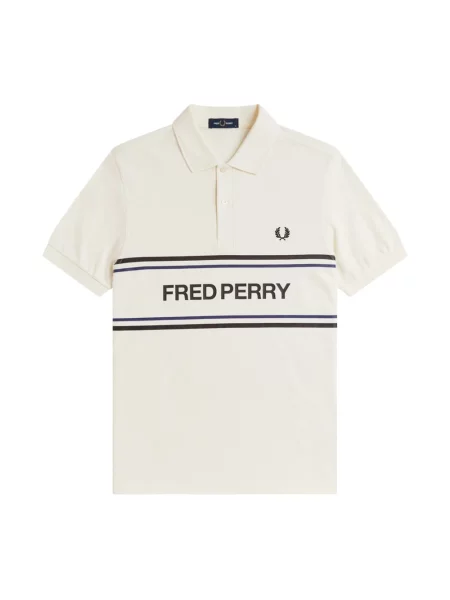 Koszula Fred Perry z nadrukiem beżowa