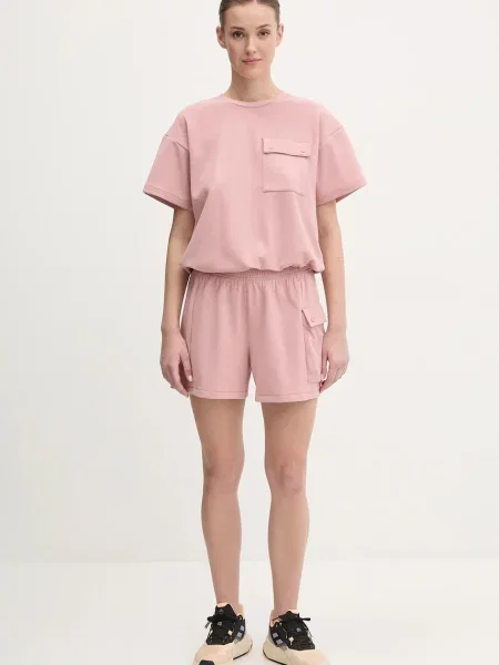Columbia szorty outdoorowe Granite Point gładkie high waist różowy